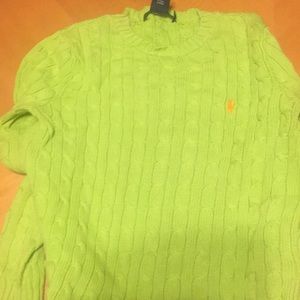 Authentic Ralph Lauren lime green sweater